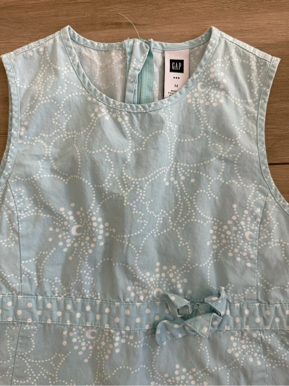 Girl’s dress pattern - Black Pattern, Light Blue, Dusty Pink Lace size med 8/9 - Picture 5 of 8